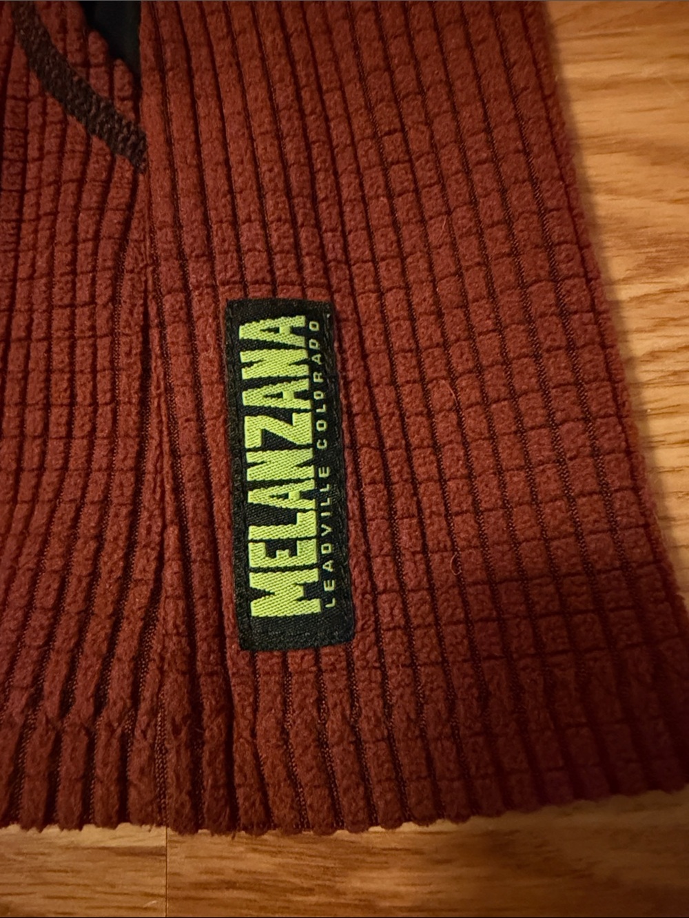 Women’s Melanzana Rust Waffle-Knit Hooded Pullover - Small - Picture 2 of 3